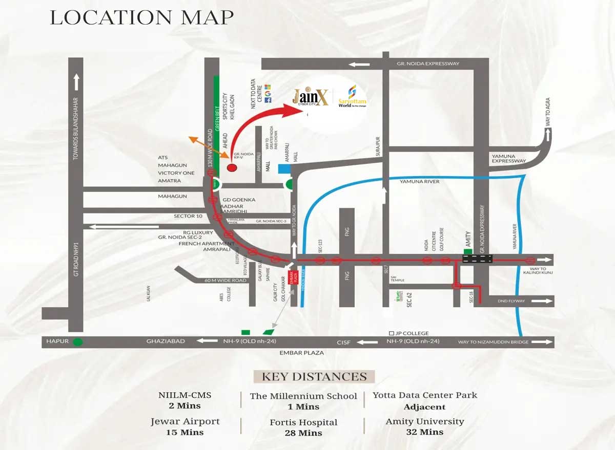 JainX Cyber City Location Map